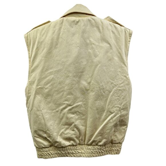VTG SEARS Fieldmaster Sleeveless Utility Puffer Vest  Jacket W/Button Epaulets L - Picture 6 of 15